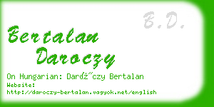 bertalan daroczy business card